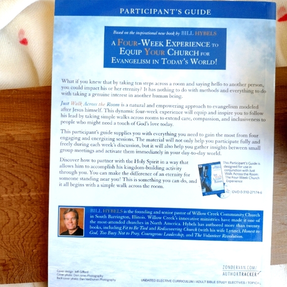 3/$15 "Just Walk Across the Room" Participant's Guide by Bill Hybels - Picture 4 of 5